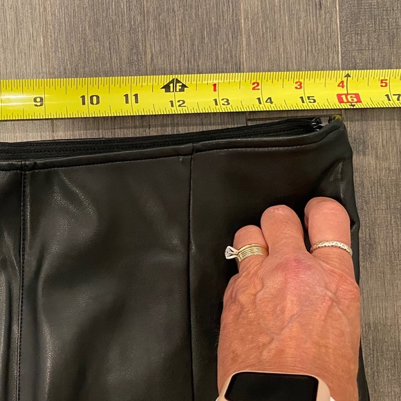 Abercrombie & Fitch Vegan Leather Flare Pant - Picture 9 of 13